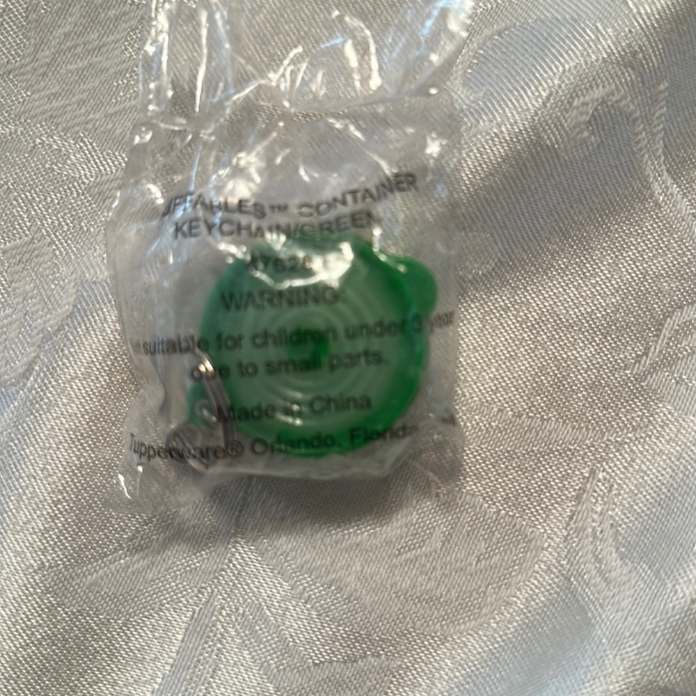 Vintage Tupperware stuffs led container keychain